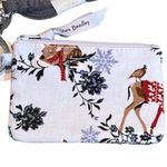 Vera Bradley Merry Mischief Snow Day Zip ID and Lanyard Light Blue Photo 1