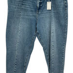 Good American Good Boy Straight Jeans Indigo678 Distressed Blue Plus Size 28 Photo 0