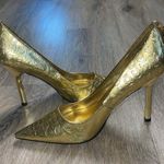 Rocawear Gold Embossed Women's Heels Size 8 Photo 2