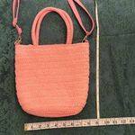 Crossi NWT pink woven straw handbag with handles and removable crossbody strap Pink Photo 3