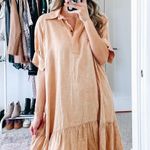 BAUM UND PFERDGARTEN Neutral Cream Cheetah Mini Dress Size M Photo 0