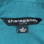 Sharagano Teal Lattice Sleeve Knit to Fit Blouse - Size Medium Photo 8