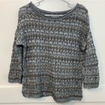 Lucky Brand  Gray & Silver Marissa Quarter Sleeve Sweater Photo 3