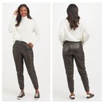 Spanx Leather Like Jogger Noir Black Faux Vegan Pull On Pants 20283R Size Medium Photo 1