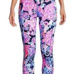 Lilly Pulitzer  Leggings Weekender High Rise Midi Navy Turtle Amazement XXS NWT Photo 0