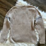 Cherokee Y2K Cream Ribbed Fair Isle Stripe Sweater Photo 2