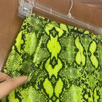 Pretty Little Thing New Neon Lime Snake Print Skinny Pants Photo 4