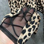 Victoria's Secret Leopard Print Leggings High Waist Lace Up Detail Size Large Photo 2