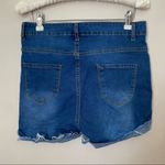 SheIn Jean Shorts High Waisted Medium Wash Frayed Cuffed casual neutral Photo 2