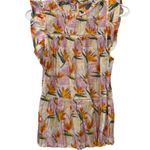 THML  Floral Sleeveless Ruffle Top Size Small Photo 0