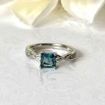 Aquamarine Ring, Size 8 Photo 0