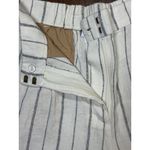 Old Navy  Size M Woman Extra High-Rise Taylor Wide-Leg Striped White Linen-Blend Photo 8