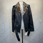 Levi's Faux Leather Faux Fur Collared Moto Jacket Photo 8