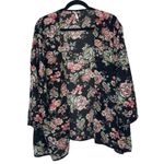 Live 4 Truth  Black Floral Open Front Cardigan Photo 1