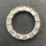 Princess Cut Cubic Zirconia Eternity Band Ring Size 5.5 Sterling Silver Photo 3