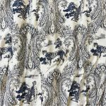 PINKO White Blue Panther Print Long Sleeve Midi Dress Size 8 Photo 13