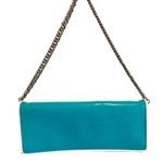 Ann Taylor NWOT Anne Taylor patent leather slim handbag aqua blue Photo 0