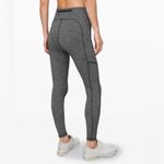 Lululemon Speed Up Mid Rise Tight 28” Luon Variegated Knit Black Heathered 4 EUC Photo 1