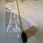 Zac and Rachel  White Size M Linen Crochet Lace Bohemian 3/4 Sleeve Blouse Photo 6