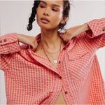 Free People  FP We The Free Womens‎ Boho High Tide Button Down Gingham Shirt XS Photo 1