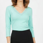 Cosabella  Lace Trim Blue Long Sleeve Top M NEW Photo 0