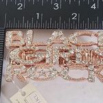 Rose Gold and Crystals Black Girls Rock Double Stretchy Ring Pink Photo 3