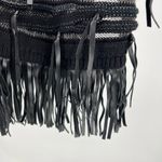 Nic+Zoe  sleeveless lightweight fringe long vest black M festival concert Photo 2