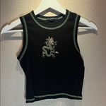 Brandy Melville Connor Woman’s Tiny Tank Top Embroidered Dragon Size XS Photo 1