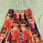 JM Collection  Abstract Boho Midi Skirt – Multicolor Pleated Photo 2