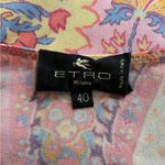 Etro Y2K Fairy Babydoll Designer Paisley Boho Hippie Fest Midi V Neck Dress Sz 4 Pink Photo 1