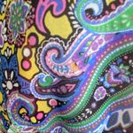 Papaya  Semi Sheer Paisley Tunic Top Photo 8