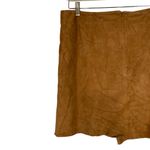 Chelsea28 Suede Leather Faux Wrap Mini Skirt Size Large NWT Photo 4