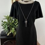 Stella & Julie Women Dress Black Size 6 Cap Sleeve Zipper Closure Embellished Photo 1