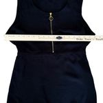 Harvé Benard Harve Benard Black Sleeveless Crepe Peplum Tank Top Gold Center Zipper Size M Photo 4