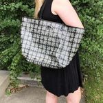 Kate Spade Oversized Printed Tote Black & Gray Photo 0