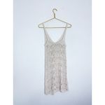 ZARA  Cream Open Knit Crochet Mini Dress Size Medium Bohemian Beach Photo 12