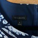 Talbots  Blue & White Mixed Fruit Textured Shift Mini Dress Size 8 Photo 8