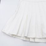 frame denim NEW Frame Pleated White Denim Tennis Skirt Preppy Cotton Mini Women's Size 27 Photo 4