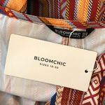 Bloomchic  Dress Multicolor Striped Maxi Dress Tribal Colorful Pockets Slit 10 Photo 2