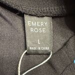 NWT Emery Rose Women's Black Tee Dress with Heart Print Patched Pocket Size Lrg Size L Photo 5