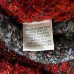 Christopher & Banks Womens Vintage Y2K Burgundy Gray Check Knit Sweater Photo 11