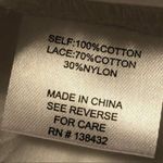 Modcloth  White Cotton Short Sleeve Blouse Puff Sleeves Daisy Print Lace M Photo 9