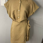Banana Republic  Linen-Blend Wrap Mini Shirtdress, Neutral Khaki, XL 773203 Photo 0