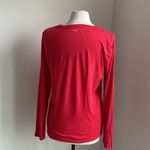 J.Crew  Holiday Crew Long Sleeve Tee Womens Sz Large Red Christmas Novelty Photo 4