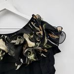 Ravel Black Organza Ruffle Funky Short Sleeve Top Size XL Y2k Style Photo 10