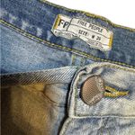 Free People  Denim Jean Short Women's Size 29 Light Wash Embroidered Trim Boho Photo 1