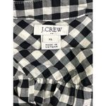 J.Crew Black White Gingham Button Down Shirt Women’s XL 100% Cotton Tie Front Photo 1