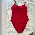 Quince NWOT Italian Cami One-Piece Swimsuit – Red, Size M Photo 7