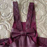 Anthropologie Maeve Faux Leather Pinafore In Plum NEW Size Small Photo 8