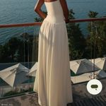 Meshki  “Lyanna” Elegant Cream Strapless Maxi Dress Photo 1